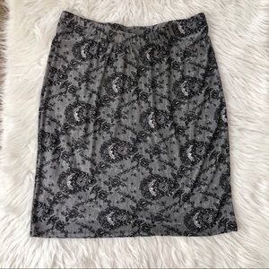 Honey & Lace black floral lace skirt, XXL